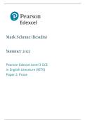 Pearson Edexcel A Level English Literature 9ET0&sol;02 Paper 2 June 2025 Mark Scheme &lpar;MS&rpar;