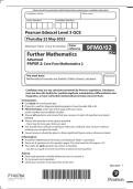 Pearson Edexcel A Level Further Mathematics 9FM0&sol;02 Paper 2 June 2025 Question Paper &lpar;QP&rpar;