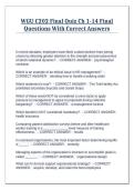 WGU C202 Final Quiz Ch 1-14 Final Questions With Correct Answers