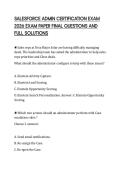 SALESFORCE ADMIN CERTIFICATION EXAM 2026 EXAM PAPER FINAL QUESTIONS AND FULL SOLUTIONS