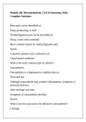 Module 4B&colon; Musculoskeletal&comma; CSA &num;4 Questions With Complete Solutions