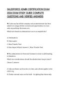 SALESFORCE ADMIN CERTIFICATION EXAM 2026 EXAM STUDY GUIDE COMPLETE QUESTIONS AND VERIFIED ANSWERS