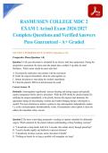 RASMUSSEN COLLEGE MDC 2 EXAM 1 Actual Exam 2026&sol;2027 Complete Questions and Verified Answers Pass Guaranteed - A&plus; Graded