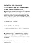 SALESFORCE BUSINESS ANALYST CERTIFICATION EXAM PREP COMPREHENSIVE REVIEW SOLVED QUESTIONS 2026