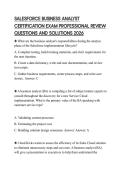 SALESFORCE BUSINESS ANALYST CERTIFICATION EXAM PROFESSIONAL REVIEW QUESTIONS AND SOLUTIONS 2026