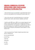 VIRGINIA COMMERCIAL PESTICIDE APPLICATORS CORE EXAM Essential Questions &vert; Certification Prep
