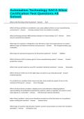 Automation Technology SACA Silver Certification Test Questions All Solved&period;