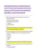 Manitoba Wastewater Treatment Operator Level II Practice Exam Questions And Correct Answers &lpar;Verified Answers&rpar; Plus Rationales 2026 Q&A &vert; Instant Download Pdf
