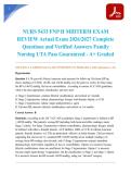 NURS 5433 FNP II MIDTERM EXAM REVIEW Actual Exam 2026&sol;2027 Complete Questions and Verified Answers Family Nursing UTA Pass Guaranteed - A&plus; Graded