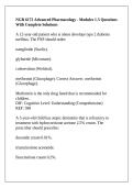 NGR 6172 University Of Florida -NGR 6172 Advanced Pharmacology - Modules 1-5 Questions With Complete Solutions