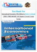Test Bank For  International Economics 19th Edition by Robert Carbaugh  &vert; ISBN&colon; 9788214041605 &vert; All Chapters Covered &vert; Latest  Version