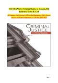 Complete Test Bank&colon; Criminal Justice in Canada &lpar;8th Edition&rpar; by Colin H&period; Goff