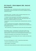 PCC 2 Exam &num;1 &ndash; Clinical Judgment&comma; 2026 &ndash; Study and Review Material