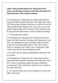 NGR 6172  Lehne&rsquo;s Pharmacotherapeutics for Advanced Practice Nurses and Physician Assistants &lpar;2nd Edition Rosenthal Test Bank&rpar; Questions With Complete Solutions