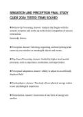 SENSATION AND PERCEPTION FINAL STUDY GUIDE 2026 TESTED ITEMS SOLVED