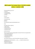 ABSA Surgical First Assistant Quiz 17-29 With complete solution &vert; Updated &vert; 2026 