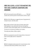 SERE 100&period;2 LEVEL A COCT FOR MILITARY PRETEST 2026 COMPLETE QUESTIONS AND ANSWERS