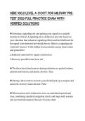 SERE 100&period;2 LEVEL A COCT FOR MILITARY PRETEST 2026 FULL PRACTICE EXAM WITH VERIFIED SOLUTIONS