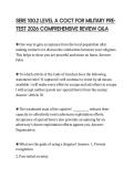 SERE 100&period;2 LEVEL A COCT FOR MILITARY PRETEST 2026 COMPREHENSIVE REVIEW Q&A