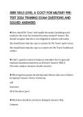 SERE 100&period;2 LEVEL A COCT FOR MILITARY PRETEST 2026 TRAINING EXAM QUESTIONS AND SOLVED ANSWERS