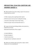 SERVSAFE FINAL EXAM 2026 QUESTIONS AND ANSWERS GRADED A&plus;