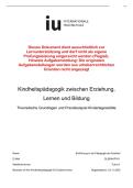 Einf&uuml;hrung in die P&auml;dagogik der Kindheit DLBSAKP101 &lpar;Note 1&comma;3&rpar;