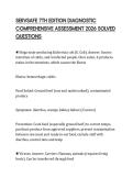 SERVSAFE 7TH EDITION DIAGNOSTIC COMPREHENSIVE ASSESSMENT 2026 SOLVED QUESTIONS