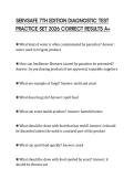 SERVSAFE 7TH EDITION DIAGNOSTIC TEST PRACTICE SET 2026 CORRECT RESULTS A&plus;