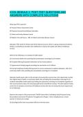 ICCN- MODULE 2&colon; POST-TEST QUESTIONS AND ANSWERS WITH COMPLETE SOLUTIONS
