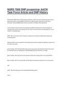 NURS 7000 DNP proseminar AACN Task Force Article and DNP History