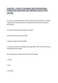 CHAPTER 1&colon; INTRO TO NURSING AND PROFESSIONAL FORMATION QUESTIONS AND ANSWERS &vert;2026 LATEST UPLOAD