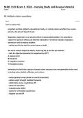 NURS 3120 Exam 1&comma; 2026 &ndash; Nursing Study and Review Material