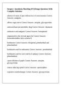 Surgery&colon; Anesthesia Matching WS &lpar;Drugs&rpar; Questions With Complete Solutions