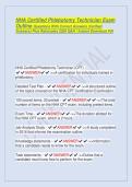 NHA Certified Phlebotomy Technician Exam  Outline Questions With Correct Answers &lpar;Verified  Answers&rpar; Plus Rationales 2026 Q&A &vert; Instant Download Pdf