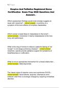 Hospice And Palliative Registered Nurse Certification Exam Prep 2026 Questions And Answers &period;