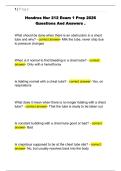Hondros Nur 212 Exam 1 Prep 2026 Questions And Answers &period;