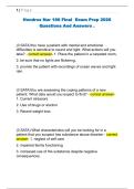 Hondros Nur 180 Final Exam Prep 2026 Questions And Answers &period;