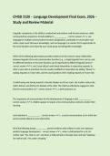 CMSD 3120 &ndash; Language Development Final Exam&comma; 2026 &ndash; Study and Review Material