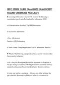 SFPC STUDY GUIDE EXAM 2026 EXAM SCRIPT SOLVED QUESTIONS ACCURATE