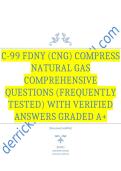 c-99 FDNY &lpar;CNG&rpar; Compress Natural Gas Comprehensive Questions &lpar;Frequently Tested&rpar; with Verified Answers Graded A&plus;
