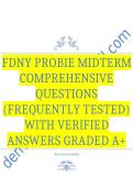 FDNY Probie MidTerm Comprehensive Questions &lpar;Frequently Tested&rpar; with Verified Answers Graded A&plus;
