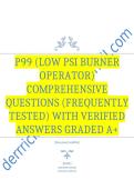 P99 &lpar;Low PSI burner operator&rpar; Comprehensive Questions &lpar;Frequently Tested&rpar; with Verified Answers Graded A&plus;