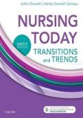 Nursing Today&colon; Transition and Trends 9th Edition by JoAnn Zerwekh Updated 2025&ndash;2026 Complete Test Bank with Verified Questions and Detailed Rationales&period; Comprehensive Chapter-by-Chapter Exam Preparation Resource for Nursing Students&period; Essential Study Tool f