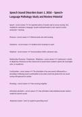 Speech Sound Disorders Exam 1&comma; 2026 &ndash; Speech-Language Pathology Study and Review Material