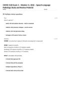 COMD 3120 Exam 3 &ndash; Module 11&comma; 2026 &ndash; Speech-Language Pathology Study and Review Material