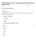 COMD 3120 Exam 3&comma; 2026 &ndash; Speech-Language Pathology Study and Review Material
