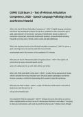 COMD 3120 Exam 3 &ndash; Test of Minimal Articulation Competence&comma; 2026 &ndash; Speech-Language Pathology Study and Review Material