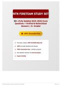 NTN FireTEAM Study Set 50&plus; &lpar;Fully Updated 2025-2026&rpar; Exam Questions &plus; Verified & Rationalized Answers   A&plus; Graded