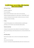 CA MFT Exam - Law & Ethics 2026&colon; Questions with Correct solutions