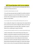 MFT Exam-Questions with Correct solutions